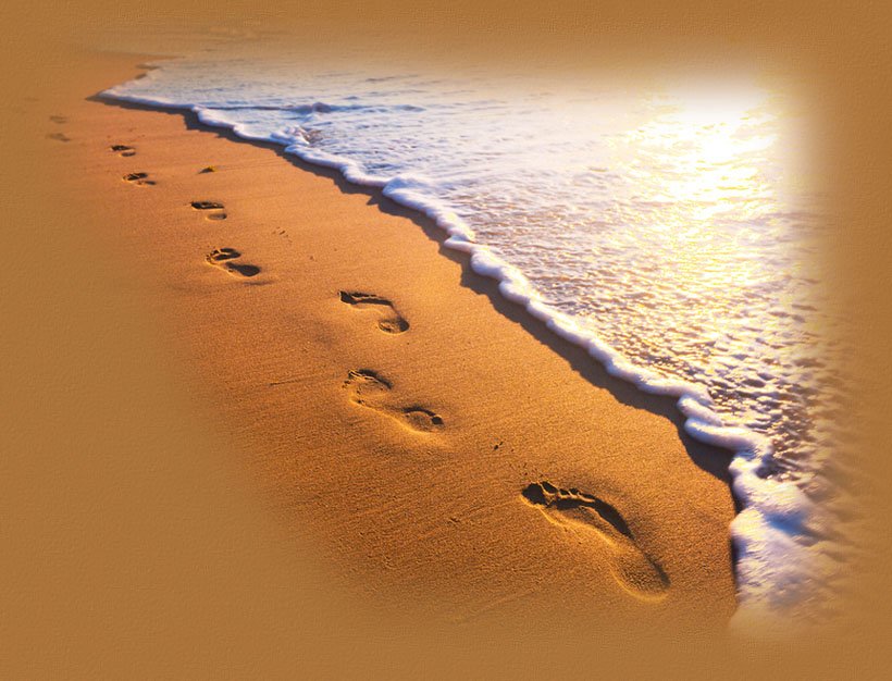 footprints in the sand